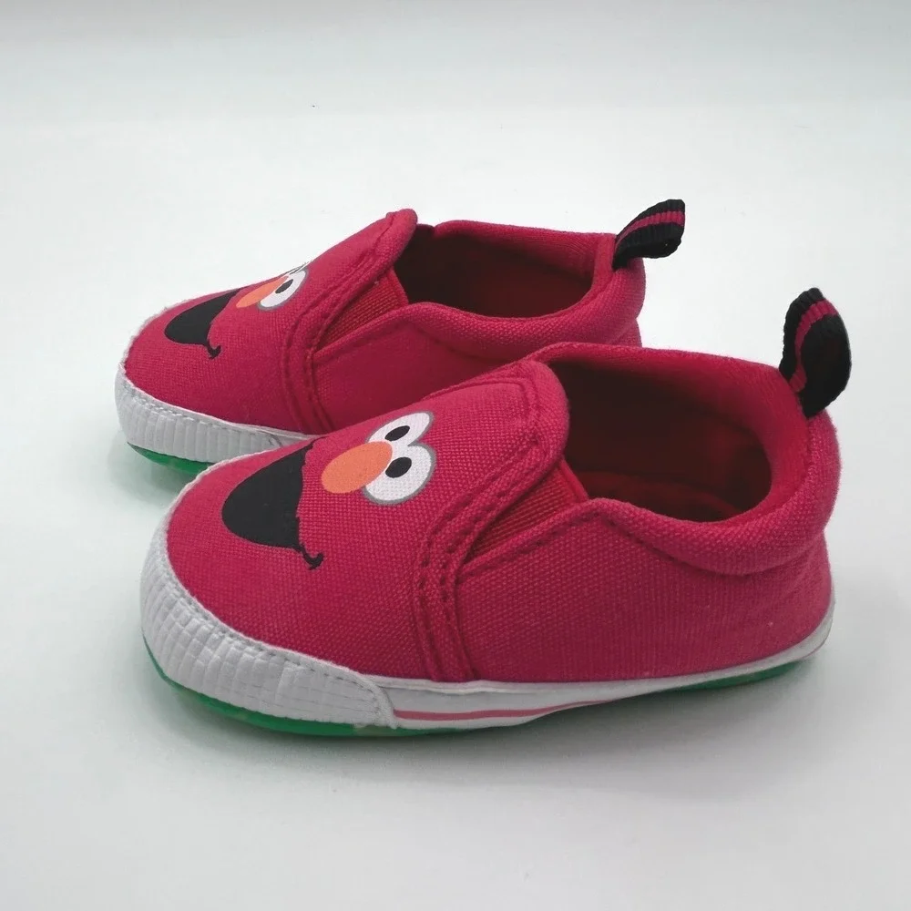 Sesame Street Elmo Infant Shoes Size 2 Red Slip On Sneakers Baby NWOT Kidcore